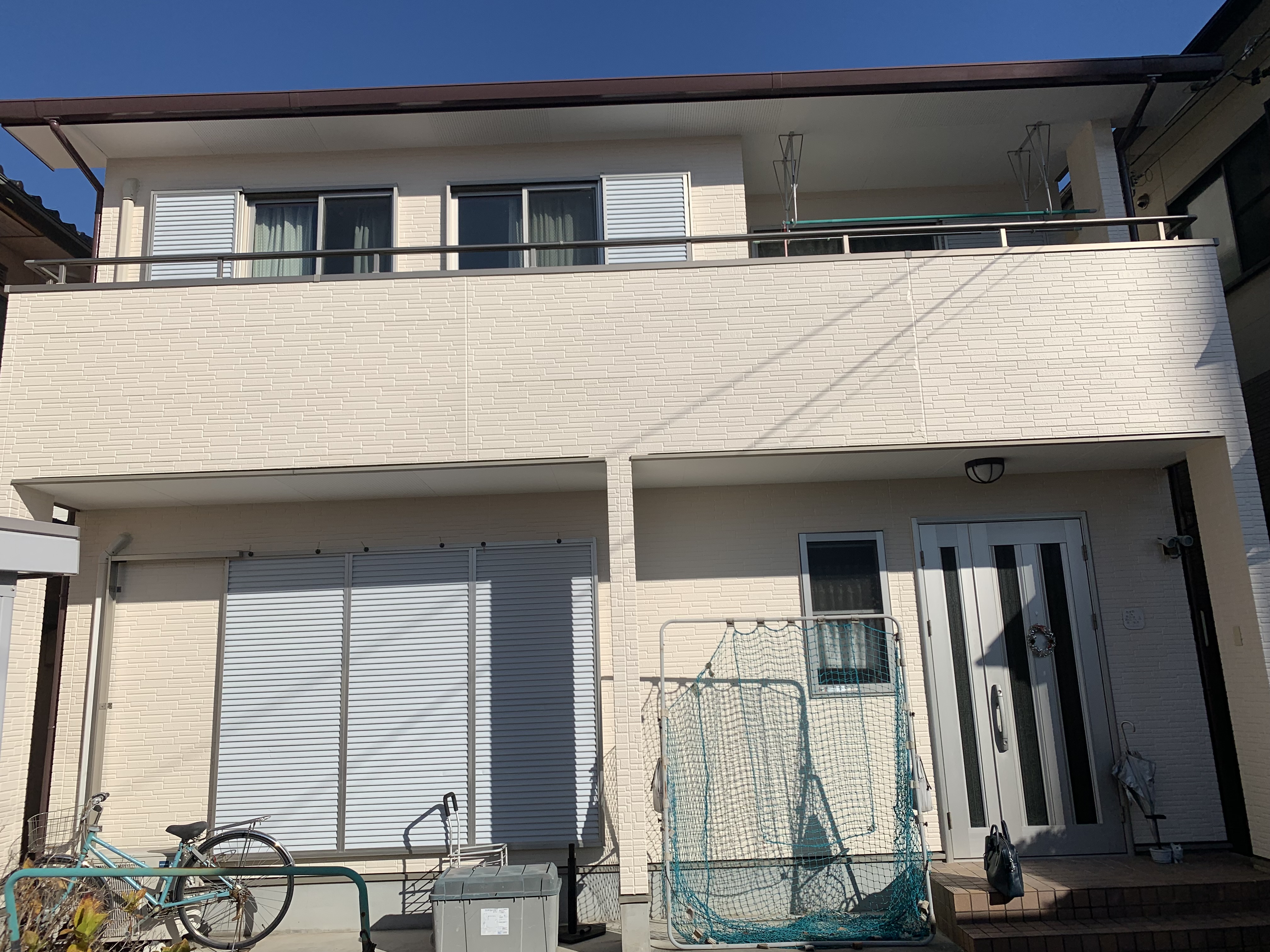 愛西市K様邸にて外壁塗装工事を施工させて頂きました😃屋根：シリコン塗料　外壁：シリコン塗料